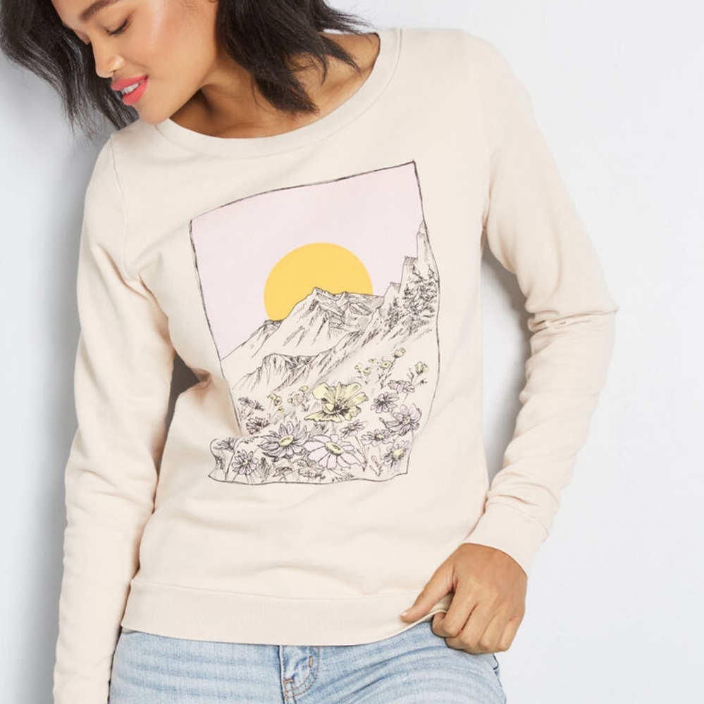 Modcloth Escape Into the Landscape Sweatshirt